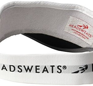 Headsweats Lightweight Performance Running Reflective Visor, White, One Size