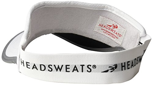 Headsweats Lightweight Performance Running Reflective Visor, White, One Size