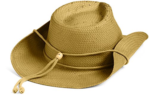 Scala Women's Shapeable Toyo Western Hat, Tobacco, Large/X-Large