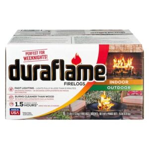 duraflame 2.5lb 1.5-hr firelog, 6 pack (00625) , brown