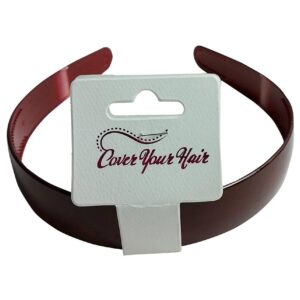 CoverYourHair Plastic Hairbands - Hard Headbands - 12 Pack Dark Colors