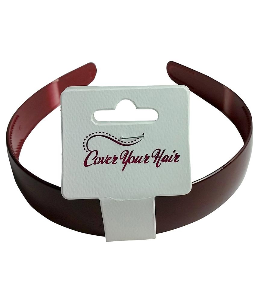 CoverYourHair Plastic Hairbands - Hard Headbands - 12 Pack Dark Colors