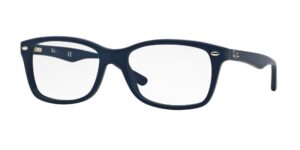 ray-ban rx5228 square prescription eyeglass frames, sand blue/demo lens, 53 mm