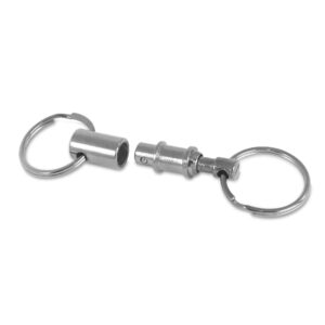 Super Z Outlet Pull-Apart Silver Key Ring Easy Detach Double Spring Split Snap Separate Chain Convenient Accessory Gift (4 Pack)