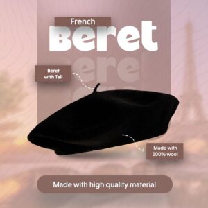 CoverYourHair Berets for Adults - French Beret - Artist Hat - 12 Pack