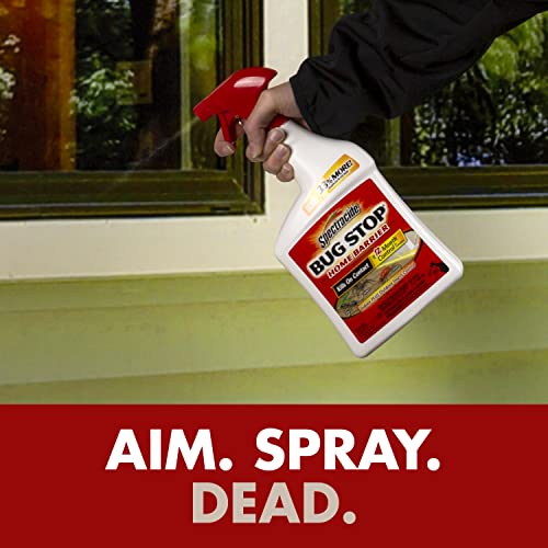 Spectracide Bug Stop Home Barrier, Kills Ants, Roaches and Spiders On Contact, Indoor and Outdoor Insect Control, 32 fl Ounce Ready-To-Use Spray