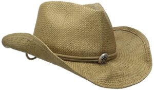 scala women's shapeable toyo western hat, tobacco, large/x-large