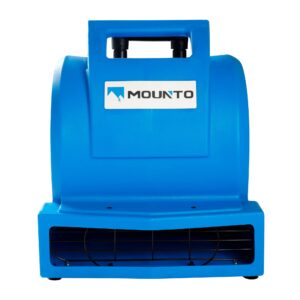 MOUNTO 3-Speed 1Hp 4000 Plus CFM Monster Air Mover Floor Carpet Dryers with Handle Wheelkit (Blue)