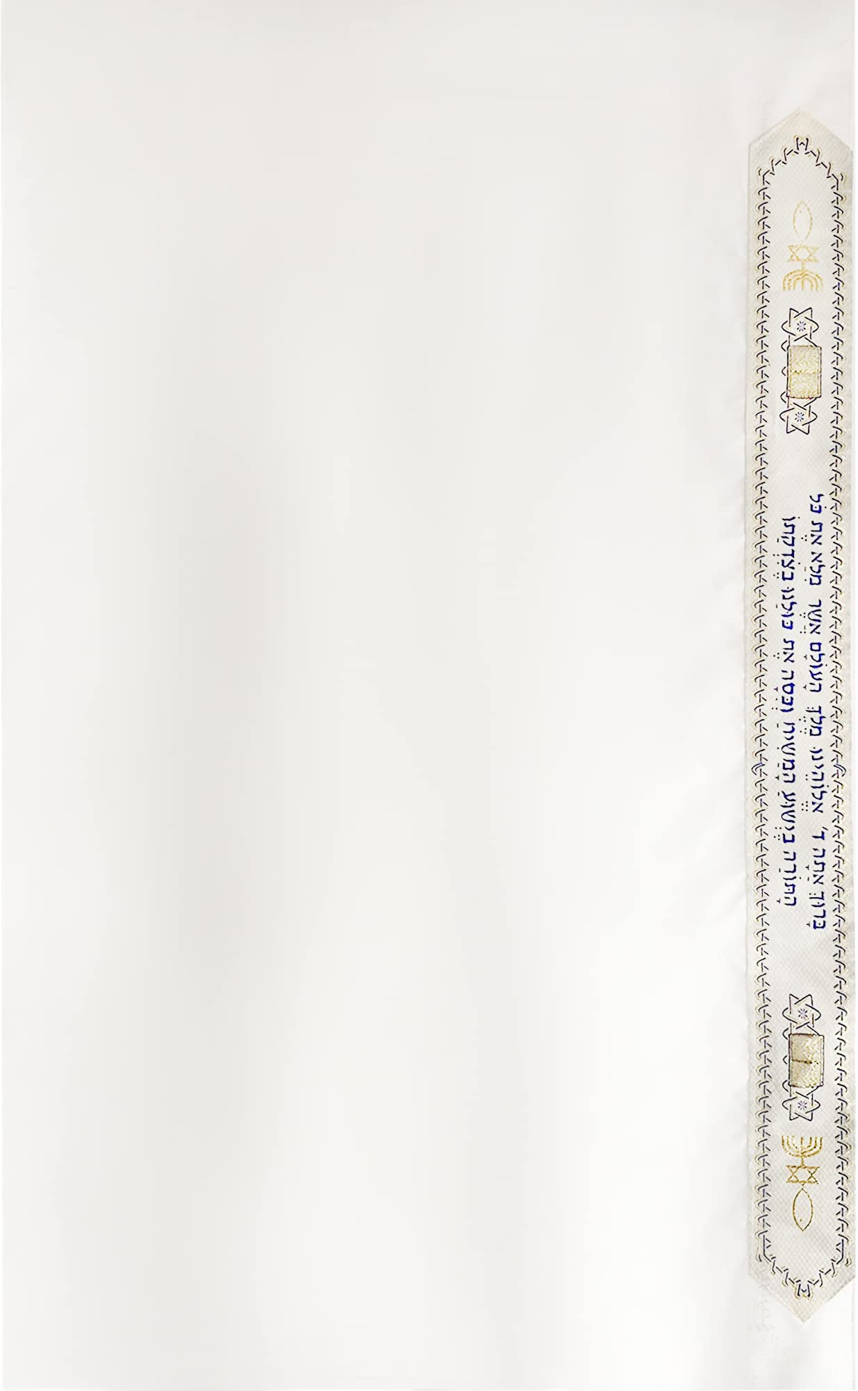 Holy Land Market New Covenant Prayer Shawl with Bag, Card & Tallit Brochure, Soft Fabric, 72x22 Inches for Women and Men