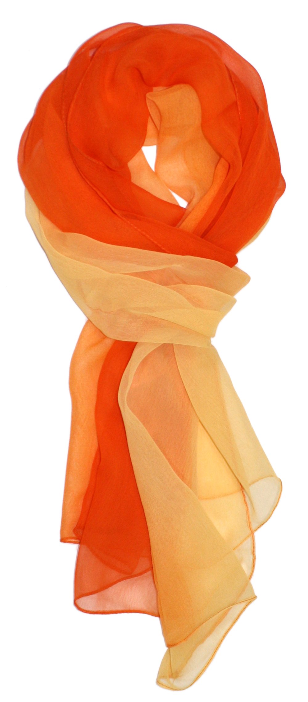 Ted and Jack - Silk Ombre Lightweight Accent Scarf in Oranges