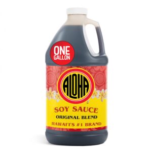 aloha shoyu - original blend soy sauce - sweet and light profile - made in hawaii - 1 gallon