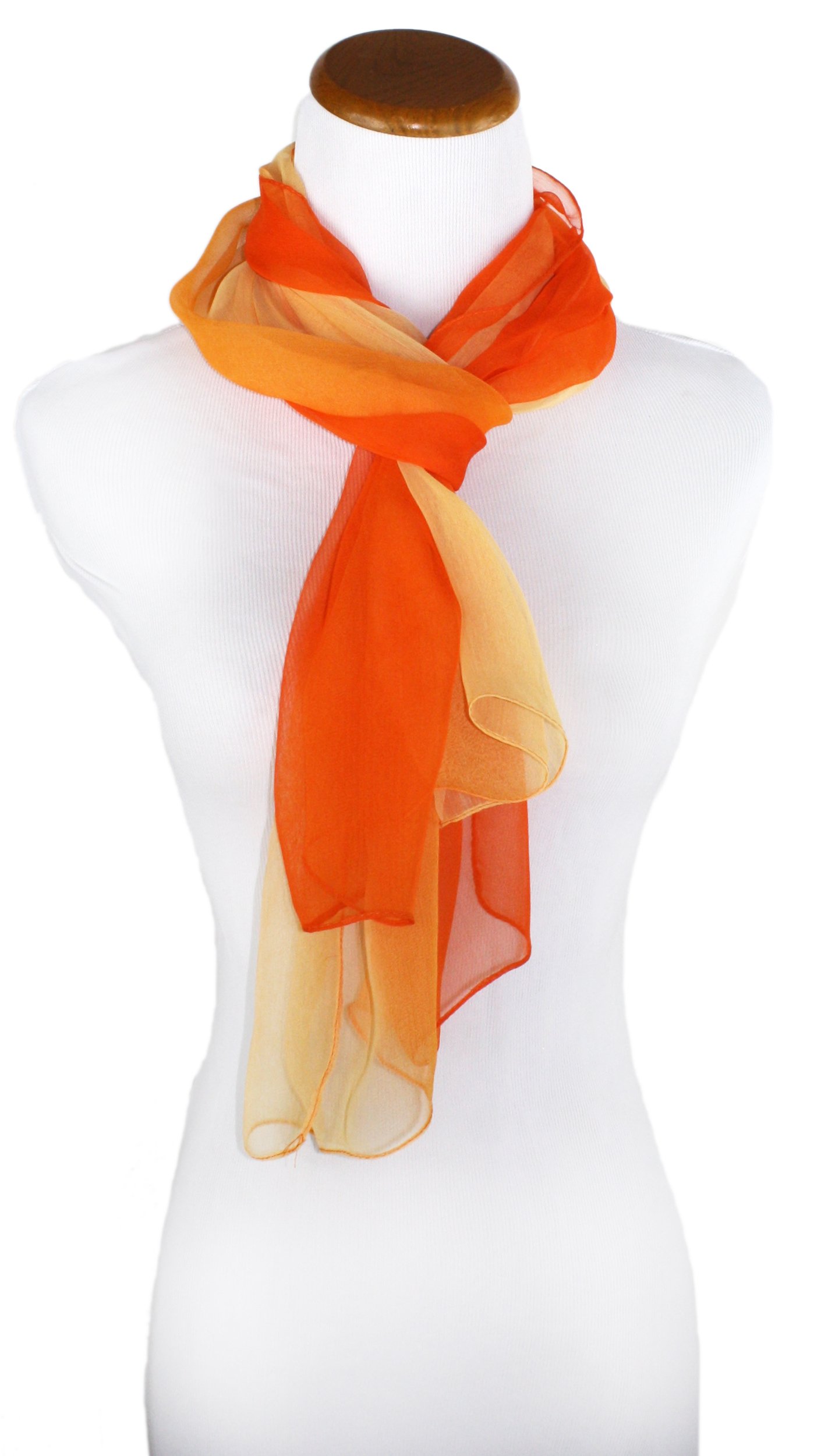 Ted and Jack - Silk Ombre Lightweight Accent Scarf in Oranges