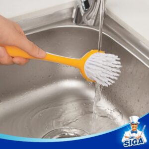 MR.SIGA Round Dish Brush, Size: Dia 5.5 x 25cm - Pack of 3