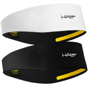 halo headband sweatband pullover, white and black - 2 pack