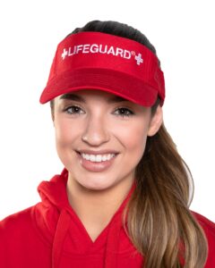 lifeguard official adjustable visor (red)