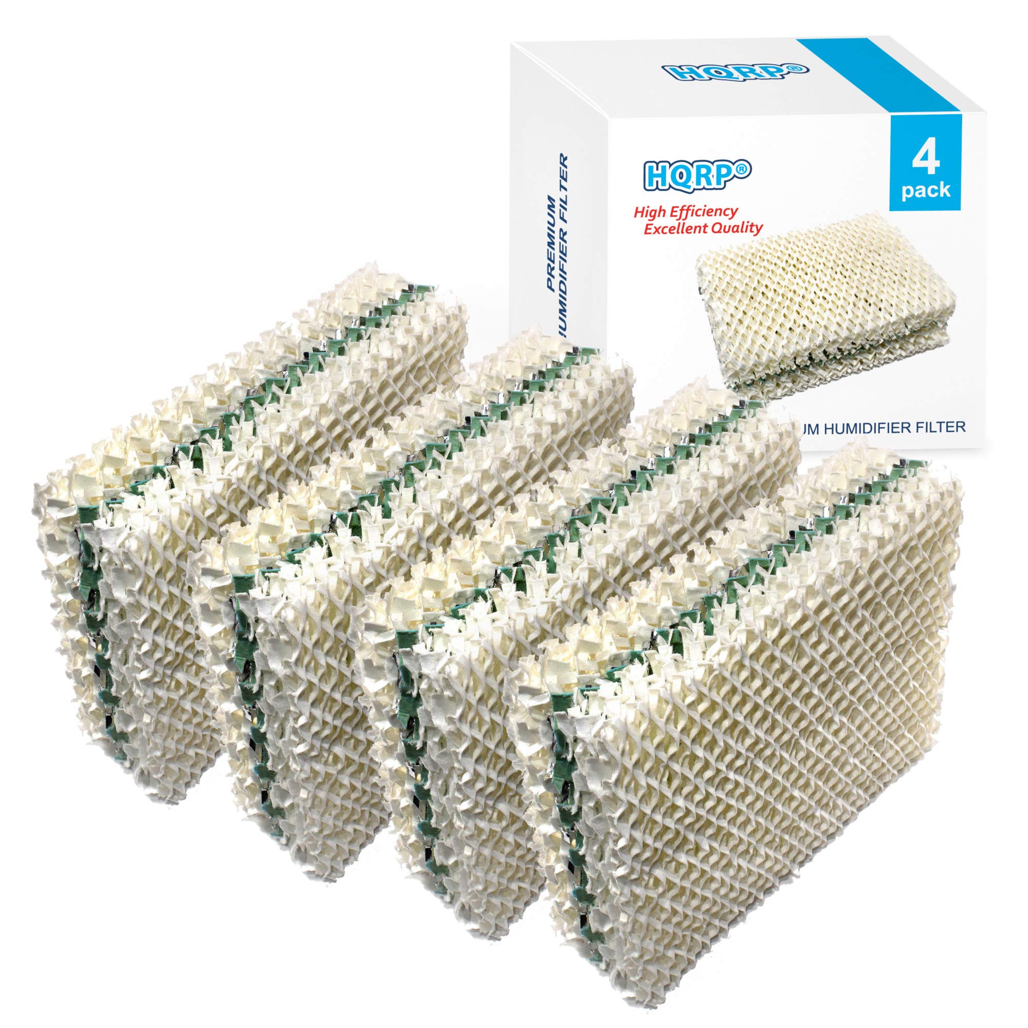 HQRP 4-Pack Wick Filter Replacement for Essick Air AIRCARE HDC12 / HDC-12 compatible with EA1407 / HD1409 Evaporative Humidifier, BestAir ES12