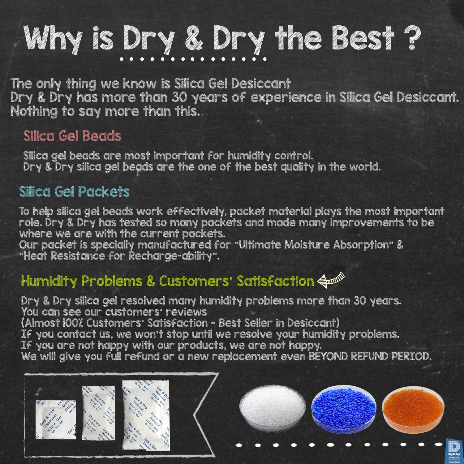 Dry & Dry [2 LBS] Blue Indicating Silica Gel Beads Desiccants (Industry Standard 3-5 mm) - Reusable Desiccant Beads Silica Beads(Blue to Pink)