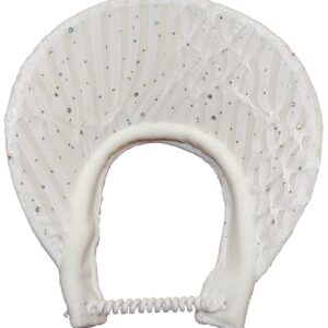 Cushees Sparkle Coil Back Sun Visor (621) (White)