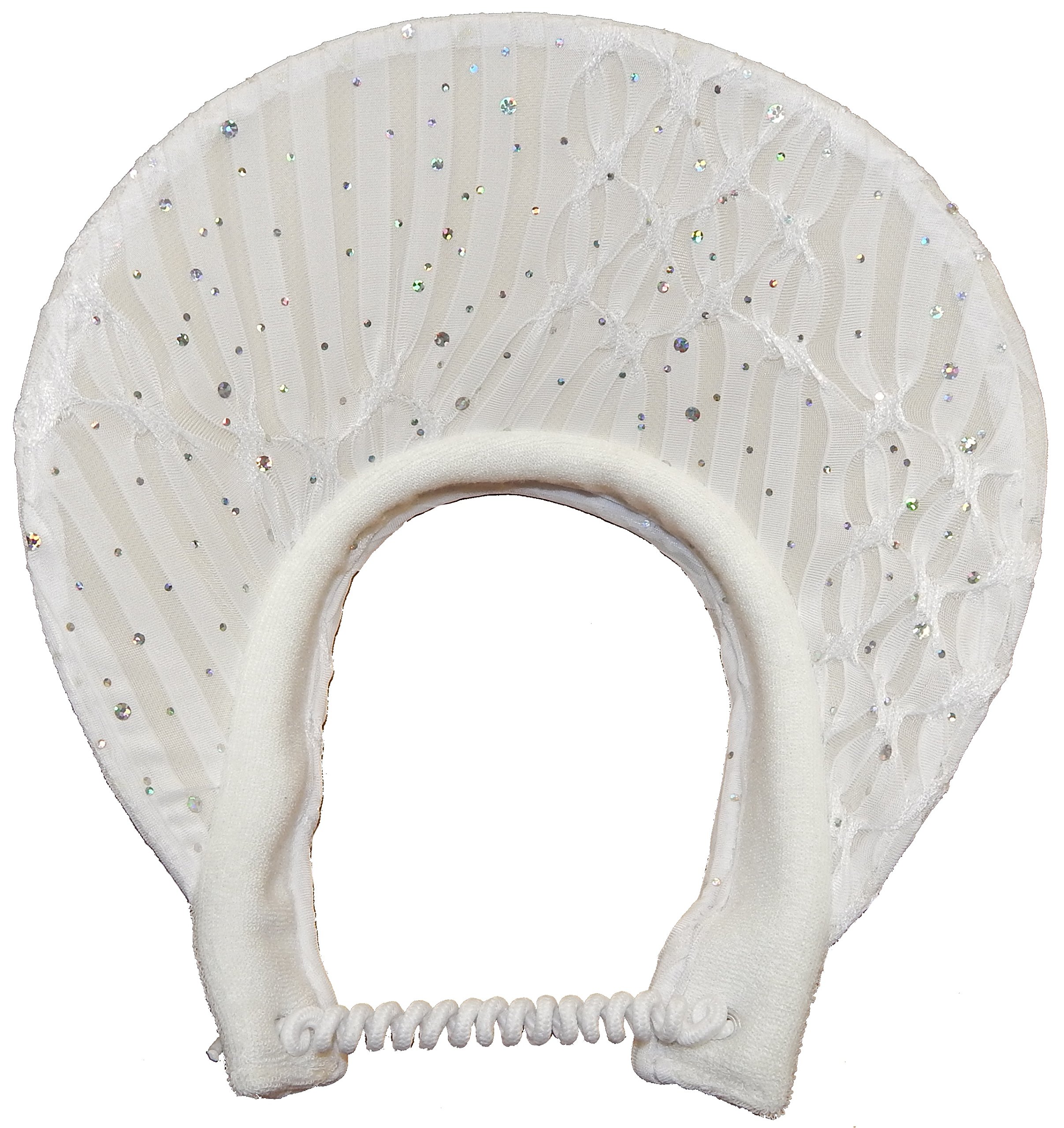 Cushees Sparkle Coil Back Sun Visor (621) (White)