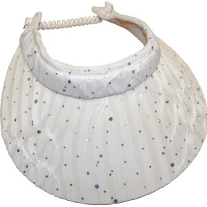 Cushees Sparkle Coil Back Sun Visor (621) (White)