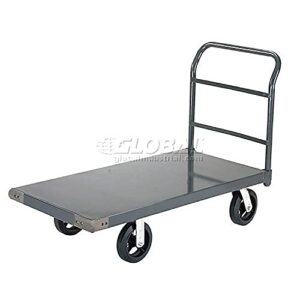 Global Industrial Platform Truck w/Steel Deck, 8" Rubber Casters, 72 x 36, 2400 Lb. Capacity