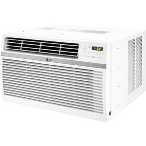 LG 18,000 BTU Window Air Conditioner, 230/208V, Cools 1,000 Sq.Ft. (25' x 40' Room Size), Quiet Operation, Electronic Control with Remote, 3 Cooling & Fan Speeds, Auto Restart, White