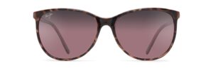 maui jim women's ocean polarized cat eye sunglasses, tortoise w/ raspberry/maui rose®, medium