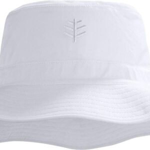 Coolibar UPF 50+ Women's Brittany Beach Hat - Sun Protective (One Size- White)