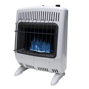 mr. heater vent free 20,000 british thermal unit radiant propane heater with thermostat and automatic low oxygen shut off for indoor use, white