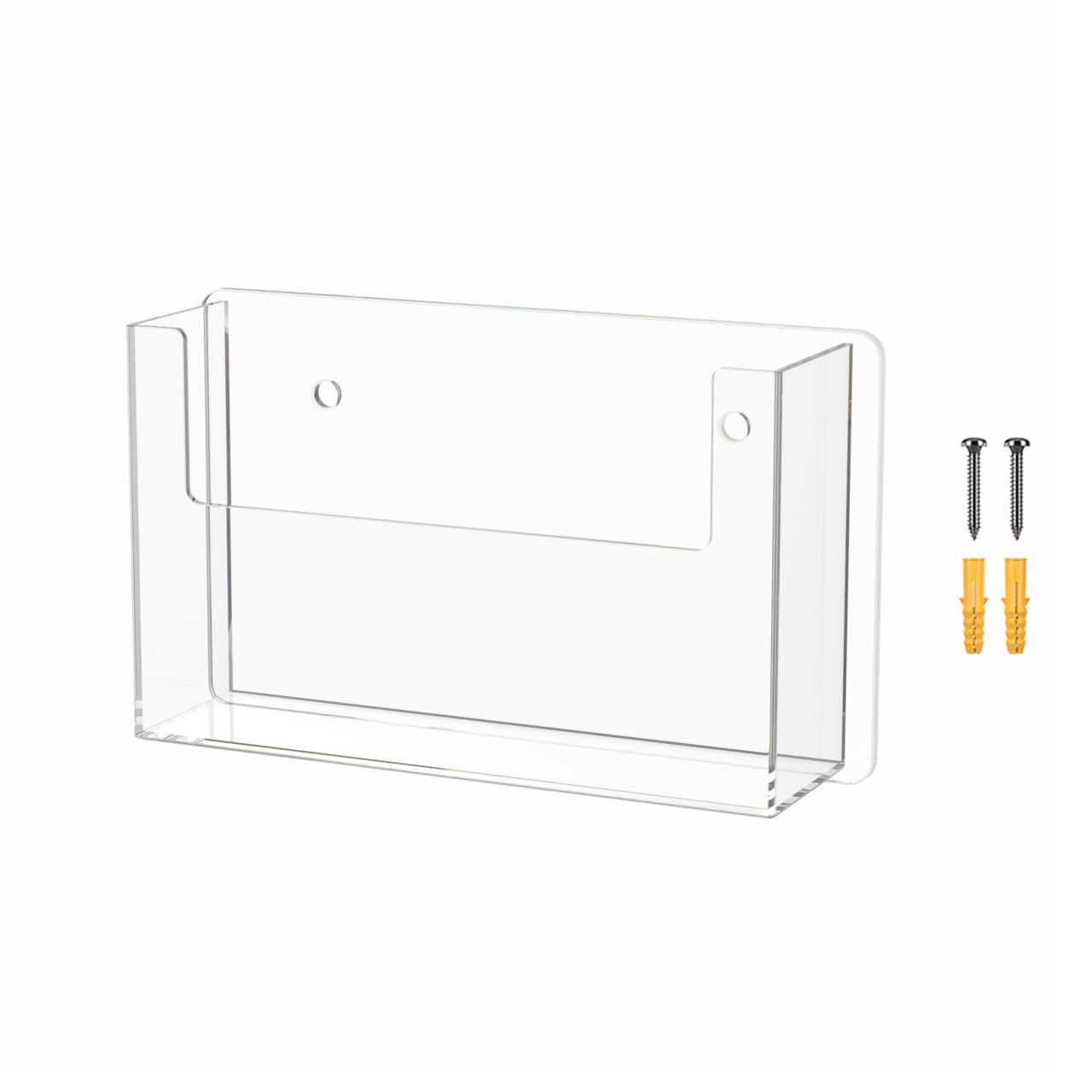 Marketing Holders 24 Pack Postcard Holder Slot Literature Wall Mount Clear Acrylic Holds 6" x 4" Single Pocket Display System Small Catalog Organizer Take One Hand Out