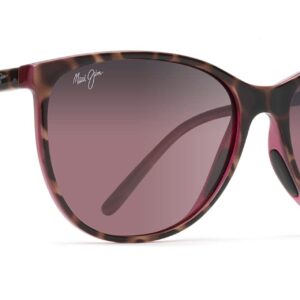 Maui Jim Women's Ocean Polarized Cat Eye Sunglasses, Tortoise w/ Raspberry/Maui Rose®, Medium