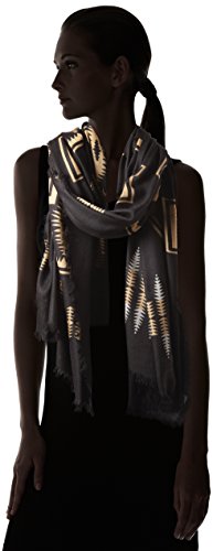 Pendleton Women's Oversize Featherweight Wool Scarf, Harding Black, One Size