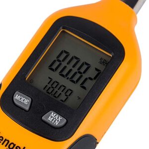 Mengshen® Digital Temperature and Humidity Meter - with Dew Point and Wet Bulb Temperature - Battery Included, M86