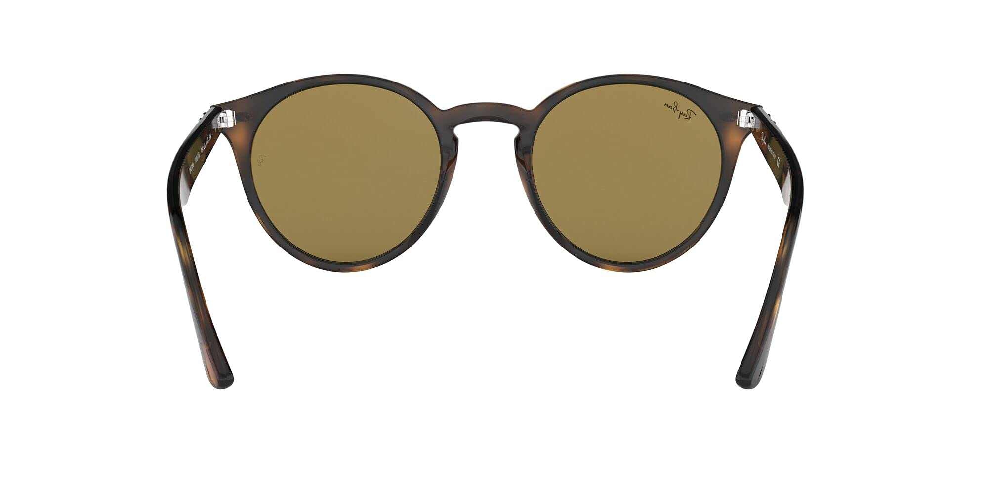 Ray-Ban RB2180 Round Sunglasses, Light Havana/Dark Brown, 51 mm