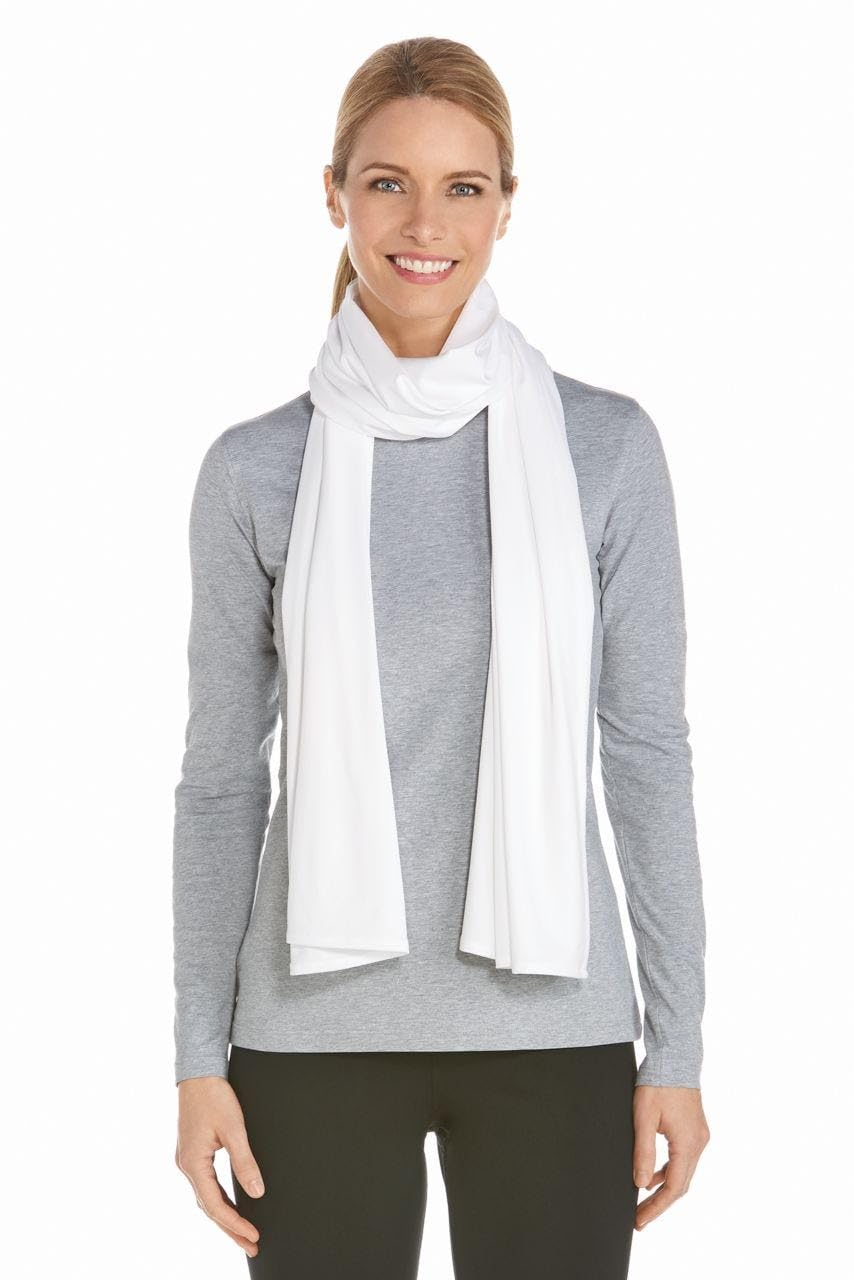 Coolibar UPF 50+ Women's Bhakti Sun Shawl - Sun Protective (One Size- White)