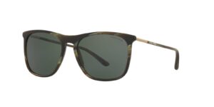 giorgio armani ar8076-549671 sunglasses striped green 55mm w/grey green lens