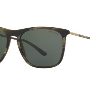 GIORGIO ARMANI AR8076-549671 Sunglasses Striped Green 55mm w/Grey Green Lens