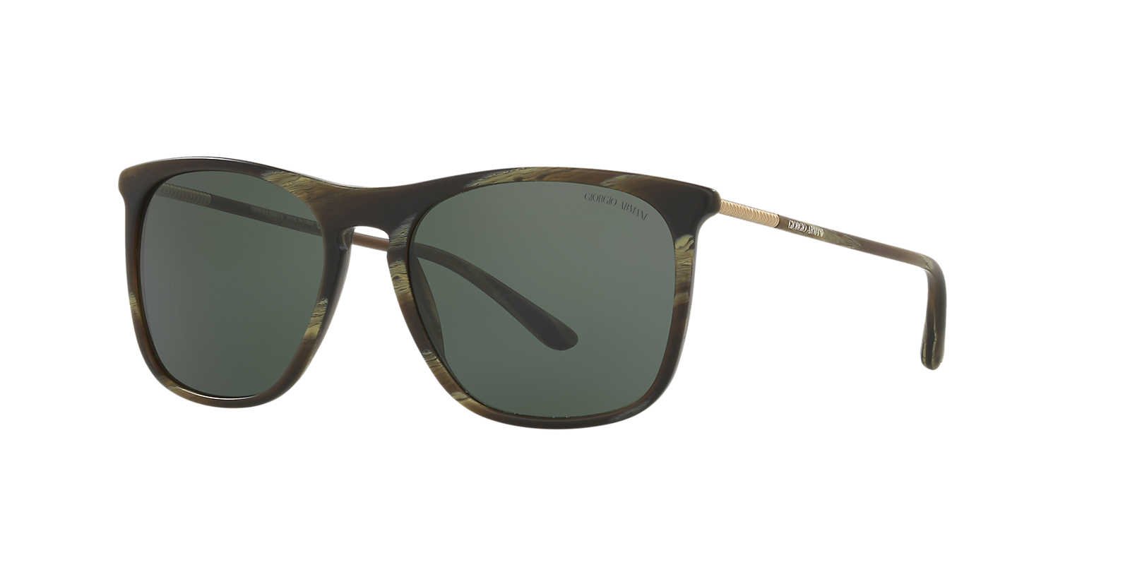 GIORGIO ARMANI AR8076-549671 Sunglasses Striped Green 55mm w/Grey Green Lens