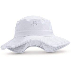 Coolibar UPF 50+ Women's Brittany Beach Hat - Sun Protective (One Size- White)