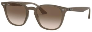 ray-ban rb4258f low bridge fit square sunglasses, opal beige/brown gradient, 52 mm