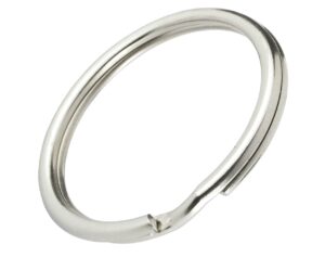 bulk 100 pack - 1" key rings - heat treated heavy duty & durable premium split ring keychains by specialist id