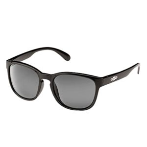 suncloud optics loveseat polarized sunglasses (black,gray polarized) lens width: 57