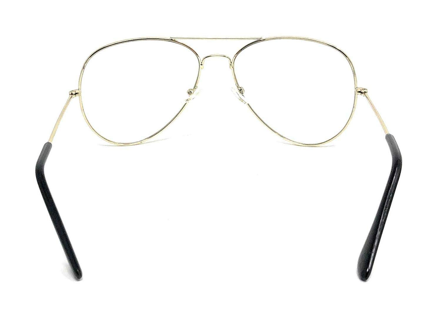 SHAMZBEST Clear Lens Aviator Eyeglasses Classic Retro