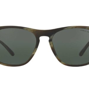 GIORGIO ARMANI AR8076-549671 Sunglasses Striped Green 55mm w/Grey Green Lens