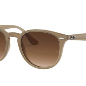 Ray-Ban RB4259 Round Sunglasses, Opal Beige/Brown Gradient, 51 mm