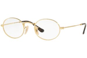 ray-ban rx3547v oval prescription eyeglass frames, arista/demo lens, 48 mm