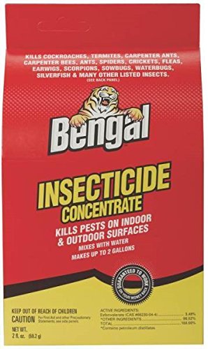 Bengal Insecticide Concentrate, Indoor and Outdoor Insect Killer, Makes 2 Gallons, 2 Oz. Liquid Concentrate