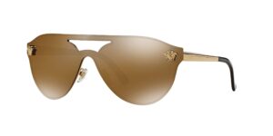 versace woman sunglasses gold frame, brown mirror bronze lenses, 0mm