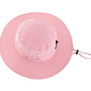 Home Prefer Womens Sun Hat Lightweight Mesh Bucket Hat UPF50+ Wide Brim Sun Protection Caps Pink