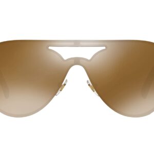 Versace Woman Sunglasses Gold Frame, Brown Mirror Bronze Lenses, 0MM